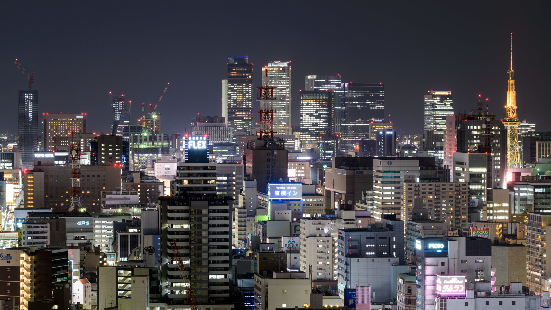 タワーズヘリポートライトアップ復活 千種観測所