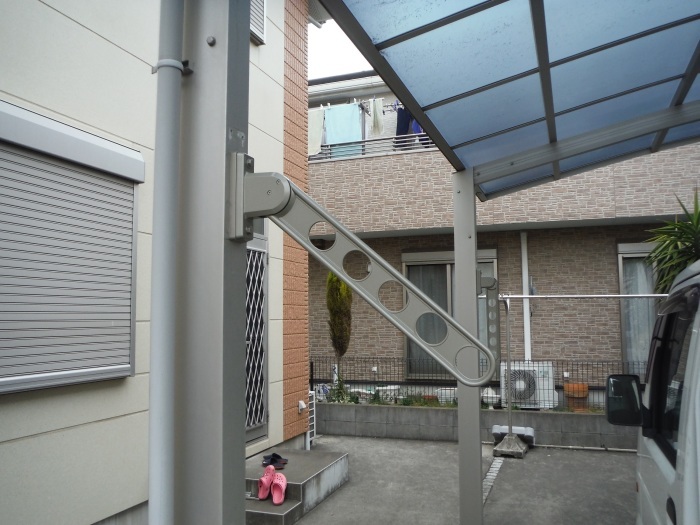 小工事 カーポート物干し金具取替 市原市リフォーム店の社長日記 日日是好日 小工事 カーポート物干し金具取替 市原市リフォーム店の社長日記 日日是好日