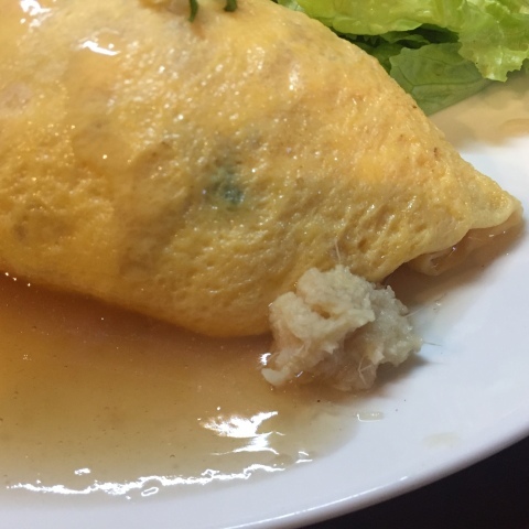 喫茶 1er ぷるみえ (菜花と海老粉のご飯に和出汁あんかけ)_e0115904_16532734.jpg
