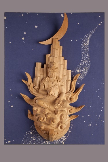 真作】新井慈観(画)正史(書)/達磨画賛No.1/掛軸の桜屋 A-47