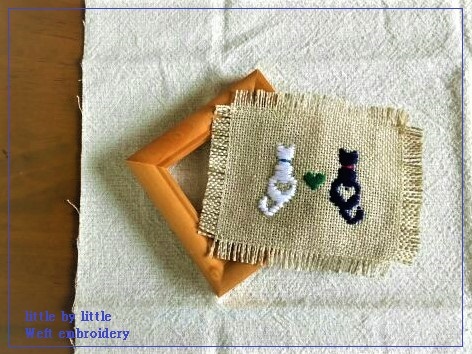 Weft 横糸 刺繍 猫の模様 追記あり 図案追加 Libli 横糸刺繍と小鳥のダイアリー