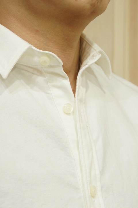 使い勝手の良いシャツ！【junhashimoto】【ジュンハシモト】1061710007 MINI COLLAR SHIRTS [WHITE]☆そして、地雷也。_b0108653_20544966.jpg