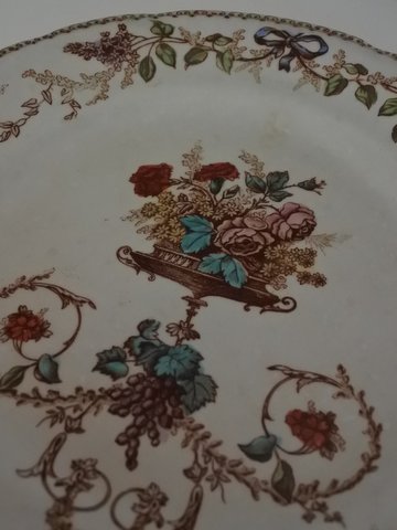 Choisy le roi 多色 手彩色 フランス 薔薇 リボン リラ