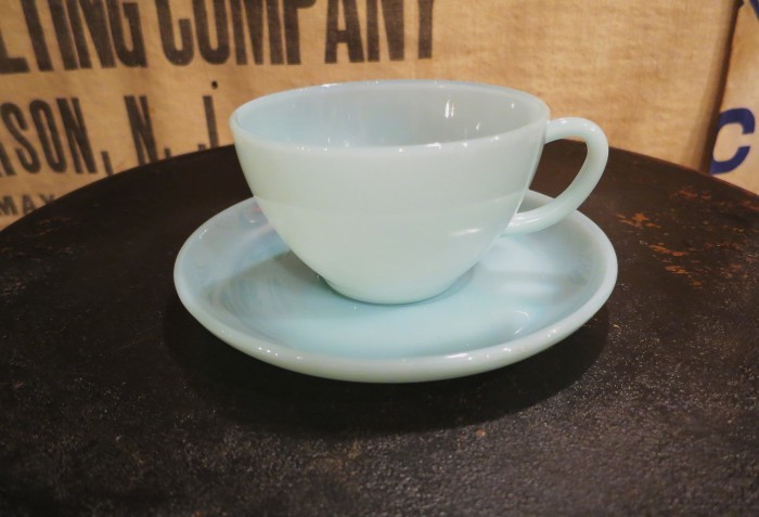 50\'s　Fire　King　Turquoise　Blue　Cup&Saucer　ファイヤーキング　ターコイズ_e0187362_11105901.jpg