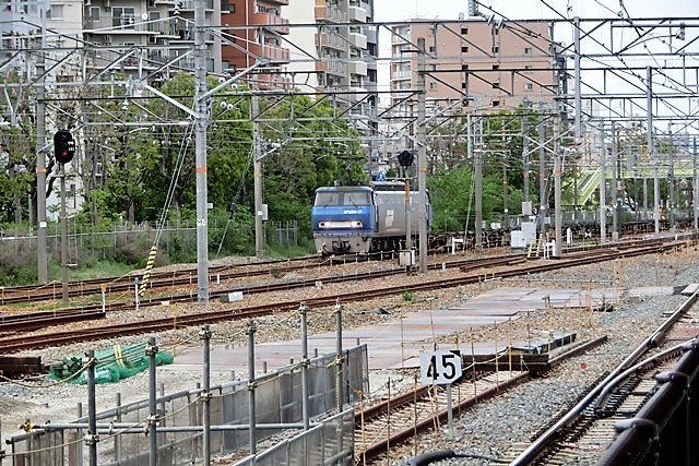 藤田八束の鉄道写真@EF65形式貨物列車が大好き、新大阪駅にて・・・貨物列車桃太郎も大好き頑張る姿が魅力的_d0181492_18362421.jpg