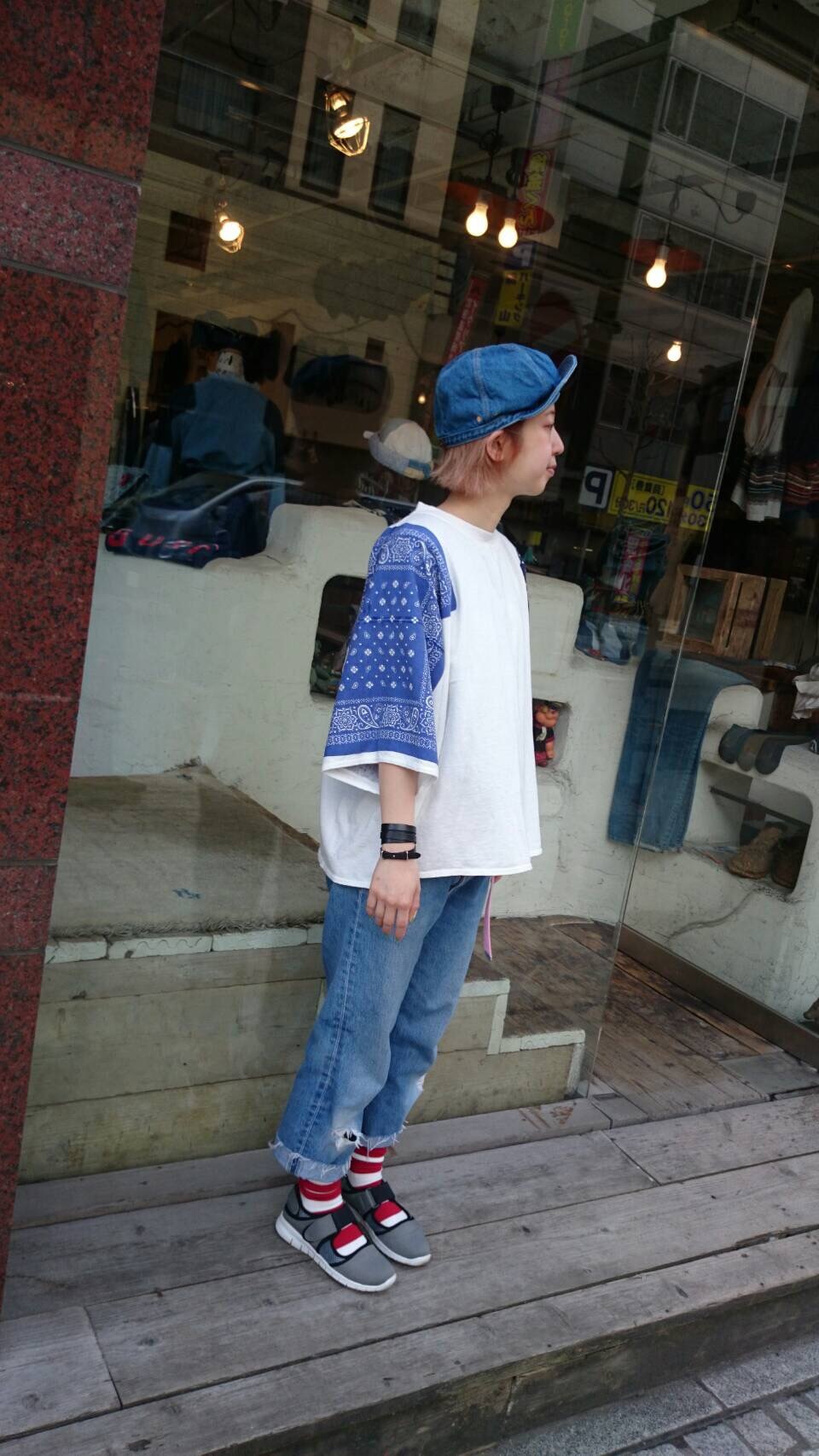TAKE FIVE | KAPITAL 「18_5/-天竺バンダナHUGE-T（PECKISH