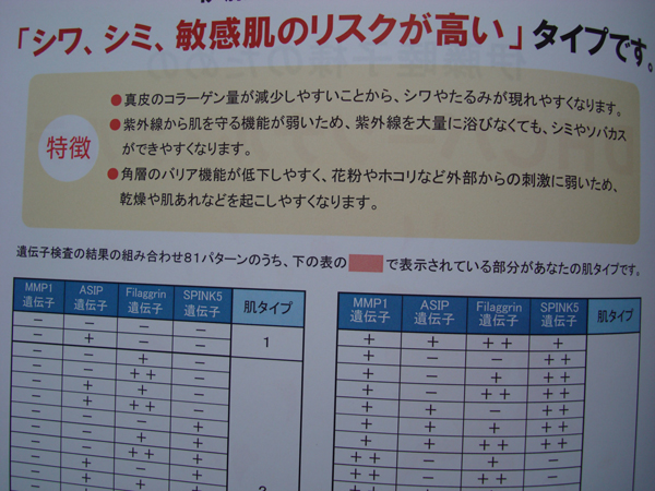 DHCの遺伝子検査　美肌対策キット体験記　その2_c0134902_19521754.jpg