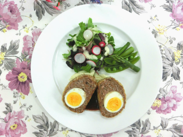 揚げない ヘルシースコッチエッグ 名古屋栄養専門学校 今月のレシピ Monthly Recipe