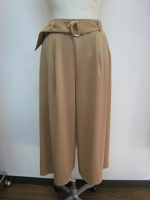 cloche クロッシェ ベルト付ガウチョパンツ camel cloche クロッシェ ベルト付ガウチョパンツ camel