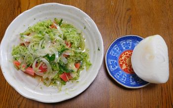 新玉ねぎサラダ　2017年5月_b0044404_16575623.jpg