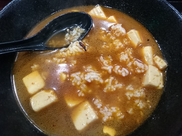 5/10 大王亭 麻婆ラーメン¥880+半ライス¥100+生ビール¥410@JR豊田駅前_b0042308_23375240.jpg