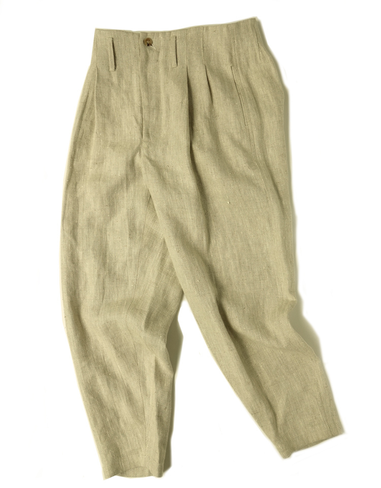 NICHOLAS DALEY】 TWO PLEAT TROUSERS - Twill Linen : kink NICHOLAS DALEY】 TWO PLEAT TROUSERS - Twill Linen : kink