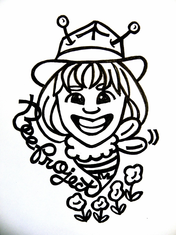 黒い縁取りが好き 札幌の似顔絵ふで師キムナミ