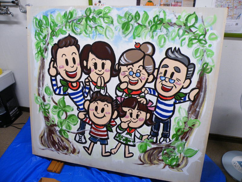 黒い縁取りが好き 札幌の似顔絵ふで師キムナミ