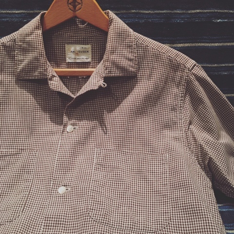 1960s \" VAN HEUSEN \" 100% cotton - GINGHAM CHECK - S/S BOX SHIRTS ._d0172088_19015320.jpg