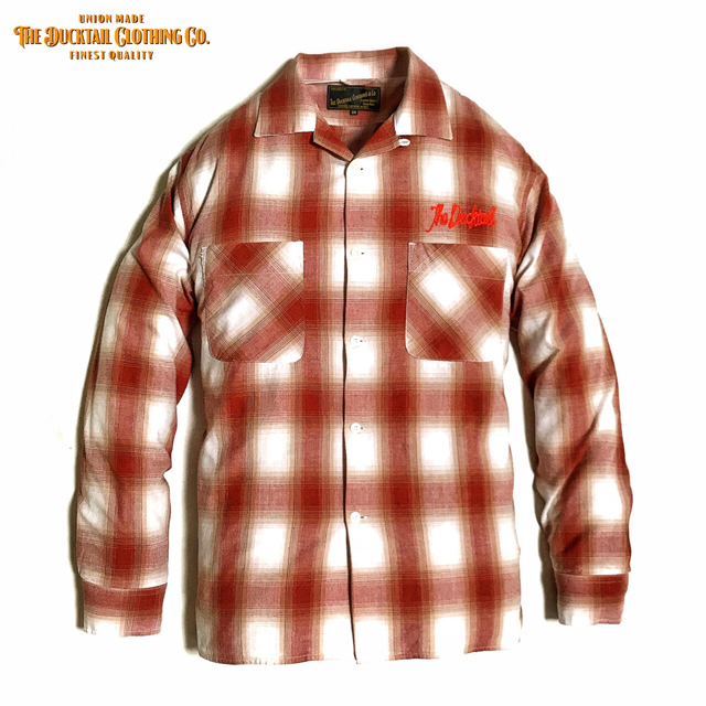 DUCKTAIL CLOTHING \"TURN AROUND\" LONG SLEEVE OPEN COLLAR CHECK SHIRTS_c0187573_1532529.jpg