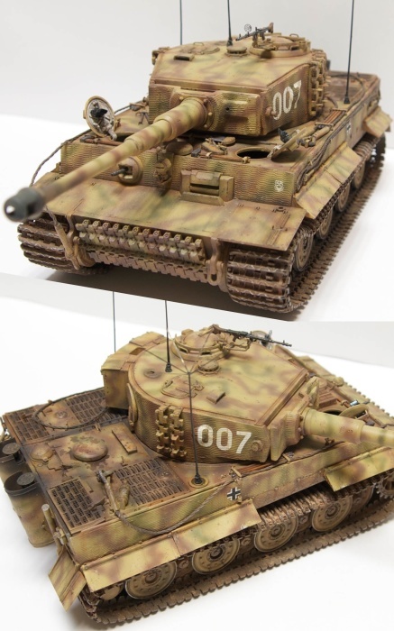 1/35 タイガー1 ミハエル ヴィットマン007号車　戦車プラモデル完成品 1/35 Tiger Ⅰ Late Production No.007 Michael Wittmann #13 SS