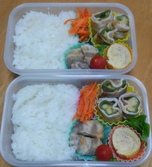 ピーマンの肉巻き弁当～～。_a0061973_21370755.jpg