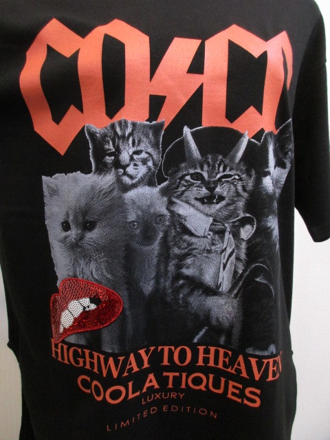 クーラ COOLA　 CATプリントルーズRock Tee☆_e0076692_19411777.jpg