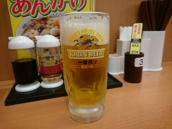 5/22 桜エビ汁なしラーメン餃子セット¥770+生ビール2杯¥620@日高屋_b0042308_23330618.jpg