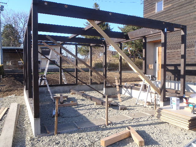 木造ガレージを造る 続き 岩井沢工務所の現場日記