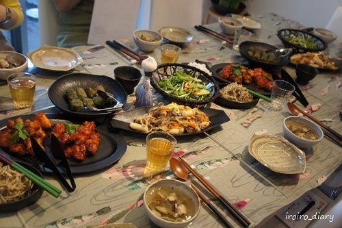 ヤンニョムチキンでホームパーティー気分 韓国料理教室 いろいろ日記
