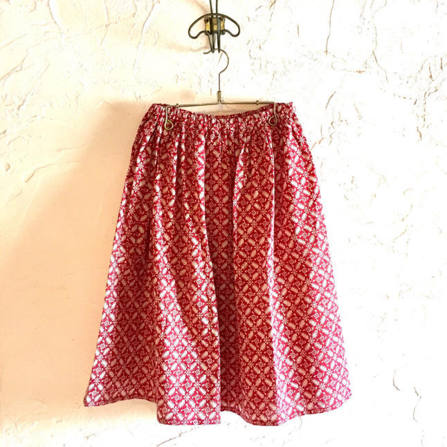 【BOHEMIANS】PLANT CALICO GAUZE GATHER SKIRT_d0000298_14254031.jpg