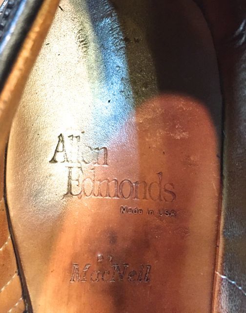 USED WING TIP SHOES  by Allen Edmonds ! MADE IN U.S.A_c0144020_18404299.jpg