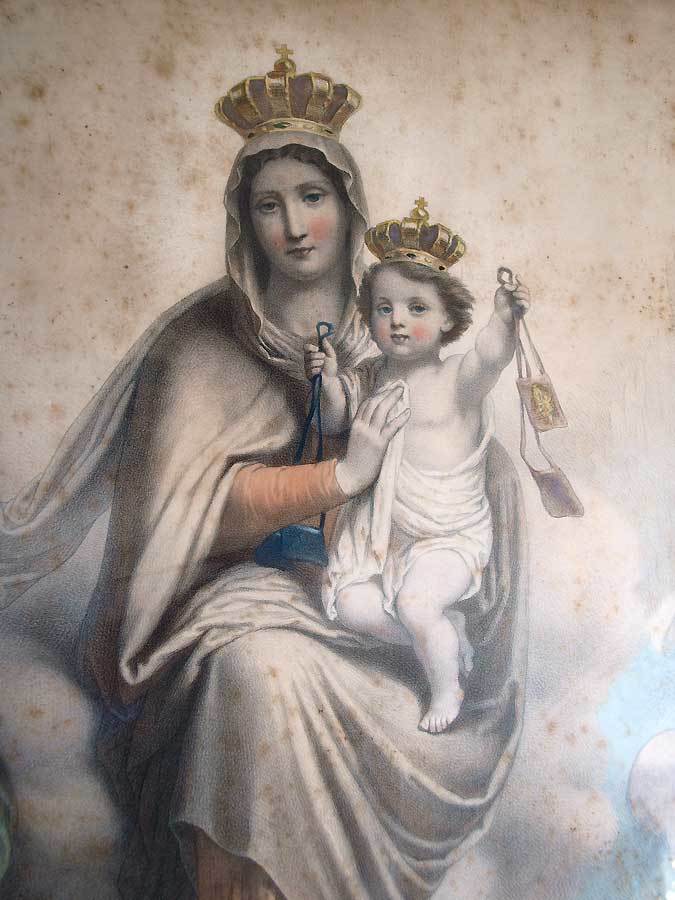 カルメル山の聖母像 リトグラフ フランス     /419_e0324838_01032853.jpg