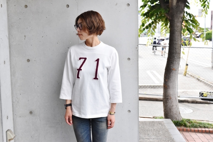 魅惑のBIRVIN より人気のモデル・再♪ FootBall 7分TEE・DAMAGED「71」_d0152280_08442340.jpg