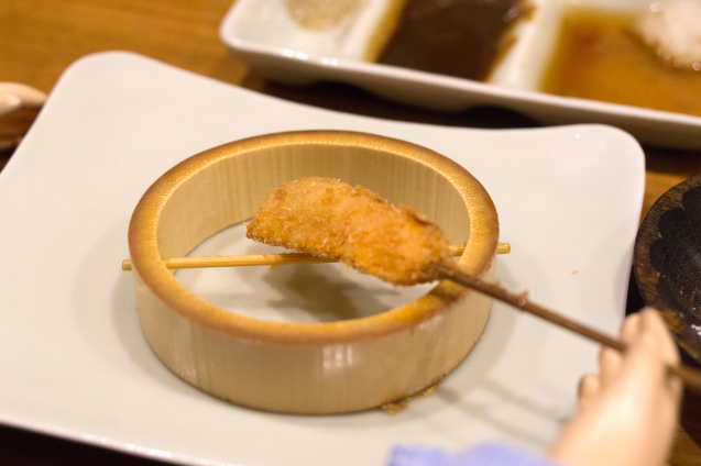 \" 串揚げ 万年青”で雪たまと会う_e0369736_20425744.jpg