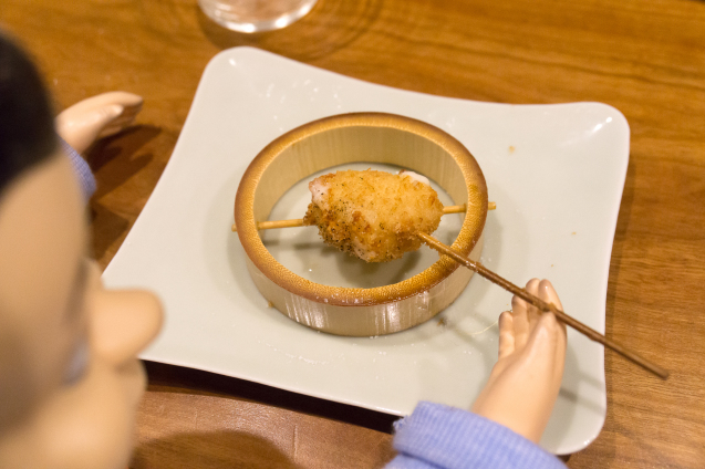 \" 串揚げ 万年青”で雪たまと会う_e0369736_20470538.jpg