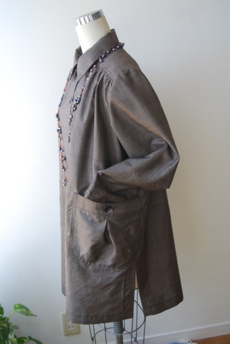 着物リメイク・大島紬からシャツチュニック : harico couture