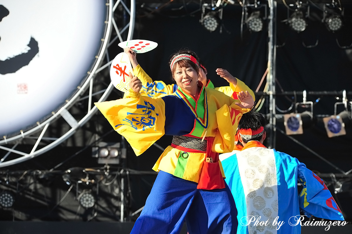 おの恋2016 岡山うらじゃ連 お喜楽祭衆 我楽多 大池メインステージ 012_b0342253_22383103.jpg