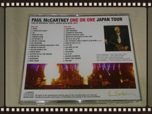 PAUL McCARTNEY / ONE ON ONE BUDOKAN 2017_b0042308_08535526.jpg