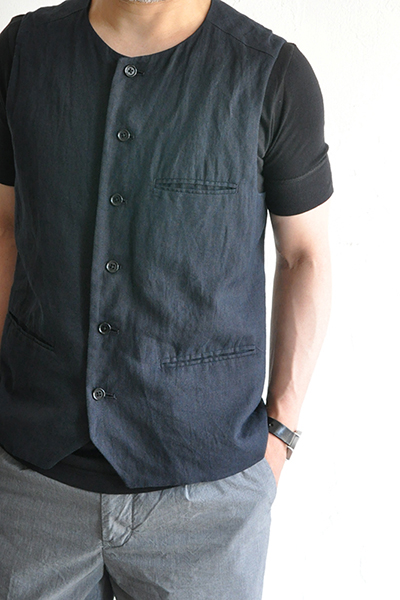 STILL BY HAND　 Linen Crew Neck Vest_d0120442_12411724.jpg