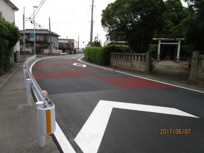 久喜市菖蒲町小林「小林神社前」県道工事完了　Ｈ２９年６月８日（木）_d0084783_14481205.jpg