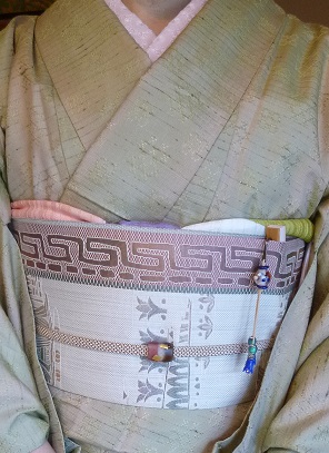 お友達とご来店のお客様(2)・単衣の花織・エジプトの帯。_f0181251_15201760.jpg