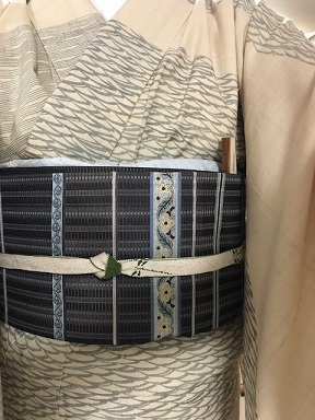 お友達とご来店のお客様(2)・単衣の花織・エジプトの帯。_f0181251_15231894.jpg