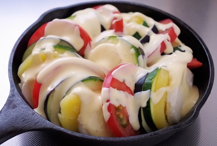 夏野菜のチーズ焼き カルピスマヨネーズソース_f0168317_23485459.jpg