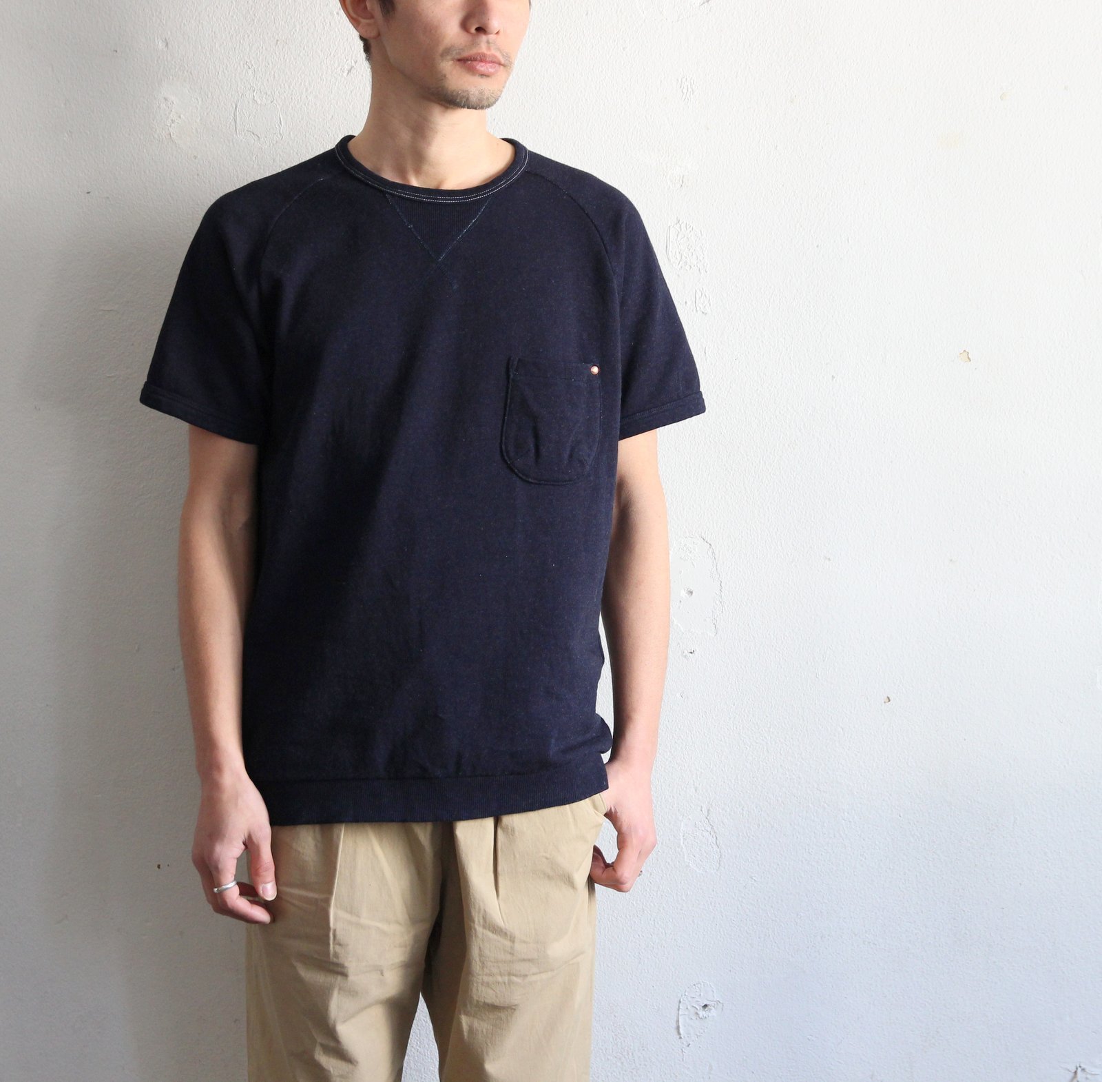 Indigo Sweat Crew Pocket T-shirt_e0142928_20365654.jpg