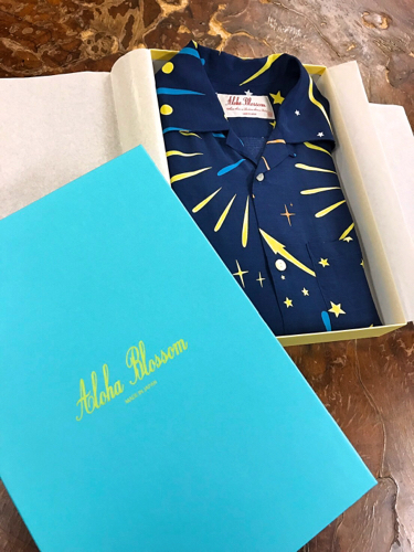 花火柄の開襟シャツ Flatbush Clothes Lab