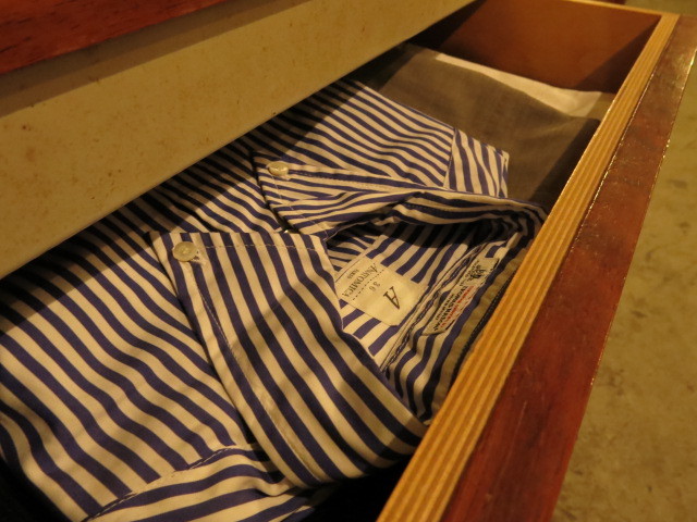 \"ANATOMICA BD SHIRTS BROAD BLUE STRIPE\"ってこんなこと。_c0140560_11461508.jpg