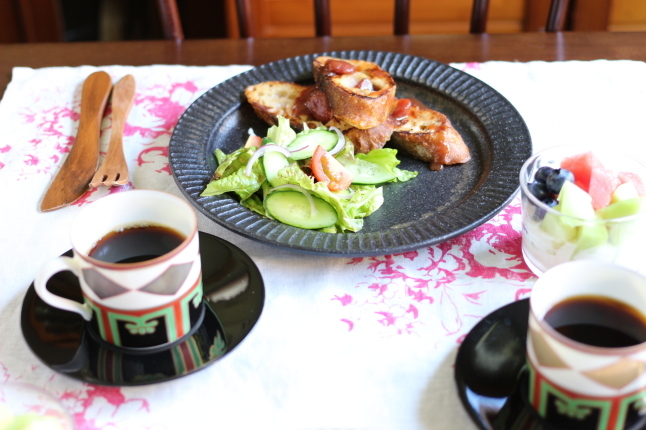 今週末のBreakfastは、フレンチトースト♪_f0354014_13220526.jpg