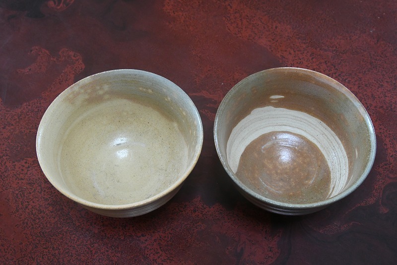 対州焼 久田窯 湯呑 御本立鶴湯呑 美術品・アンティーク