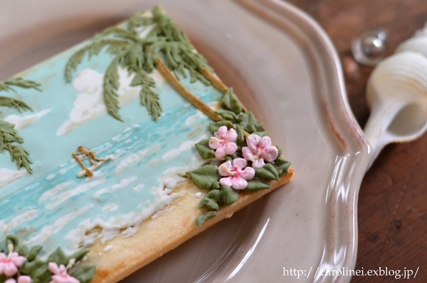 父の日のレトロハワイアンなアイシングクッキー　　Retro Hawaiianish Icing Cookie on Father\'s Day_d0025294_19190136.jpg