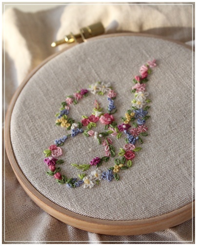 イニシャル刺繍で あったか二人ごはん たまプラーザの料理教室petit citron イニシャル刺繍で あったか二人ごはん たまプラーザの料理教室petit citron
