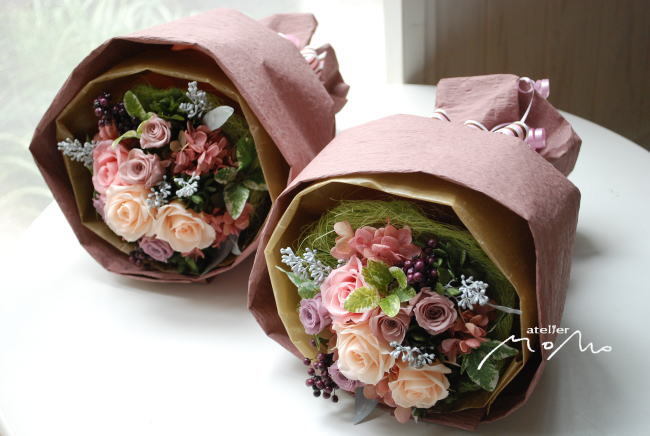 モーブピンク色の花束!_a0136507_21401471.jpg