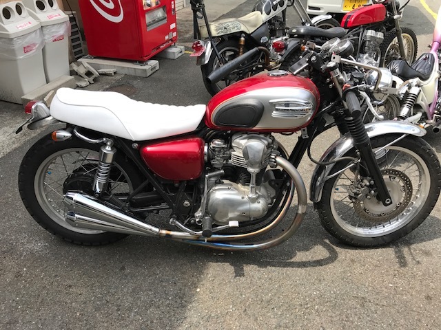 W650ワンオフ手曲げマフラー : カスタムバイク取扱店【七伍屋】