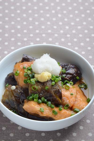 なすと鮭のおろし煮 瞬速おつまみ